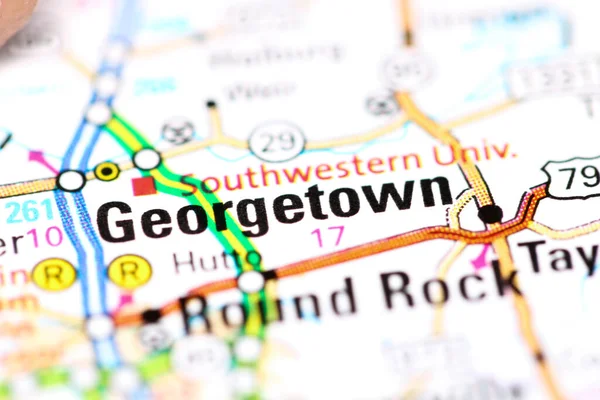 Gerogetown Texas Eua Sobre Mapa — Fotografia de Stock