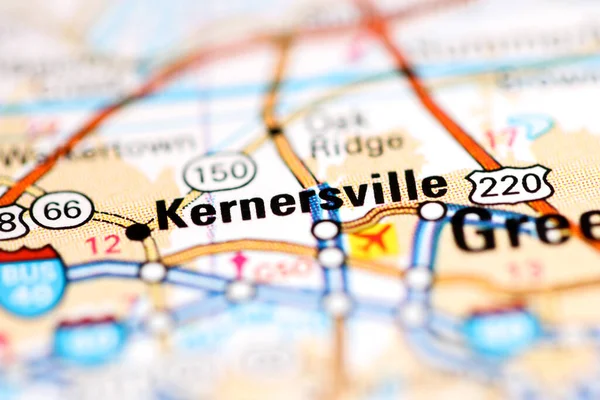 Kernersville Kuzey Carolina Abd Coğrafya Haritasında — Stok fotoğraf