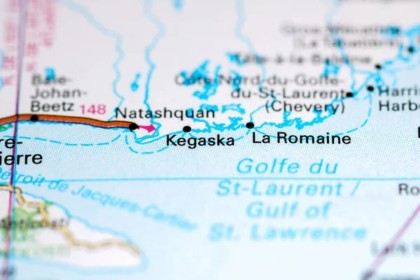 Kegaska. Canada on a map