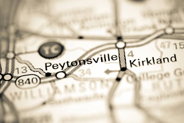 Peytonsville Tennessee Abd Coğrafya Haritasında — Stok fotoğraf