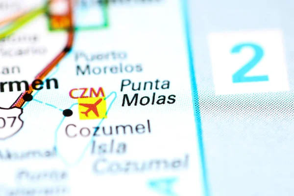 Punta Molas. Mexico on a map