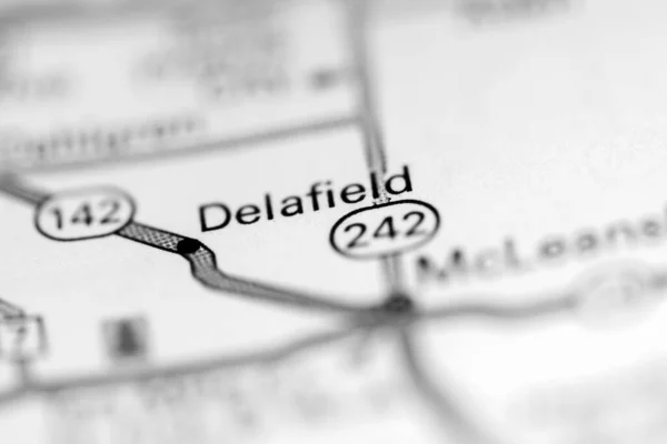 Delafield Illinois Eua Sobre Mapa Geografia — Fotografia de Stock