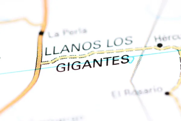 Llanos los Gigantes. Mexico on a map