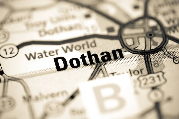 Dothan Alabama Eeuu Mapa — Foto de Stock