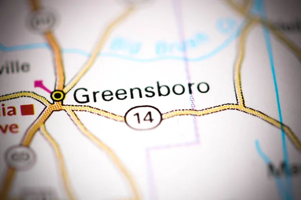 Greensboro Det Alabama Usa Karta — Stockfoto