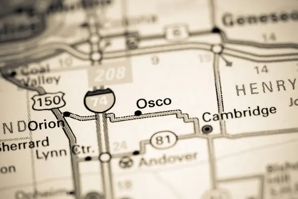 Osco Illinois Eeuu Mapa — Foto de Stock