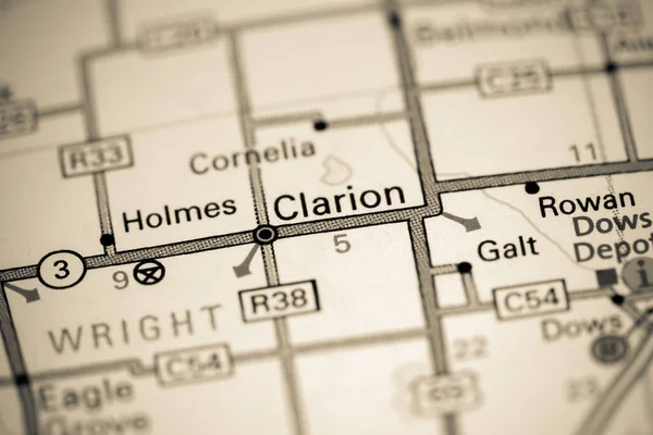 Clarion Iowa Stati Uniti Una Mappa — Foto Stock