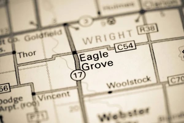 Eagle Grove. Iowa. USA on a map