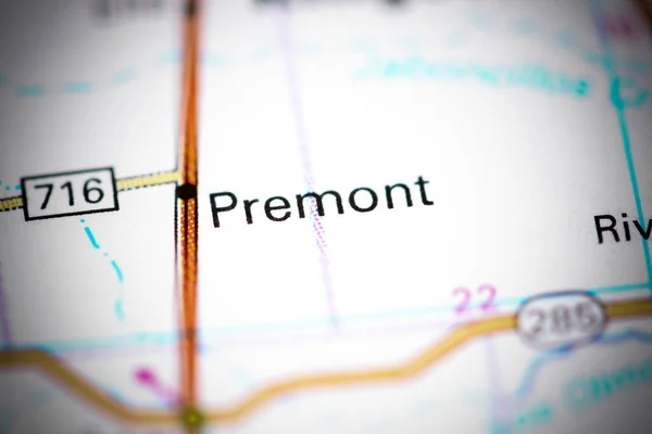 Premont Texas Usa Een Kaart — Stockfoto