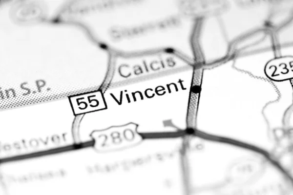 Vincent Alabama Eeuu Mapa —  Fotos de Stock