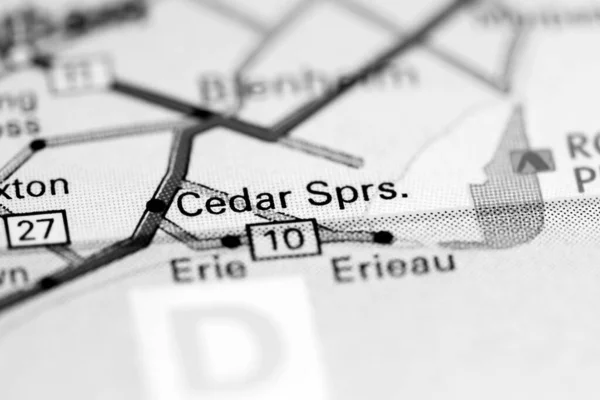 Cedar Springs Canadá Mapa — Foto de Stock