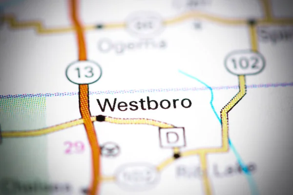 Westboro Wisconsin Eua Sobre Mapa — Fotografia de Stock