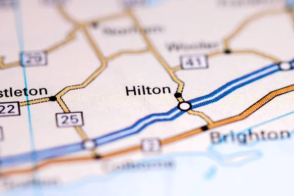 ヒルトン 地図上のカナダ — ストック写真