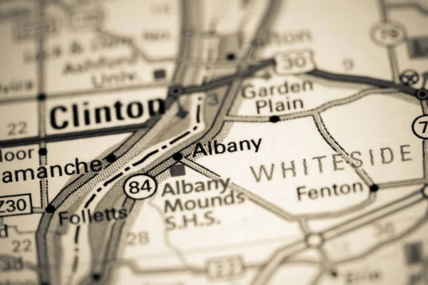 Albany Illinois Usa Mapě — Stock fotografie