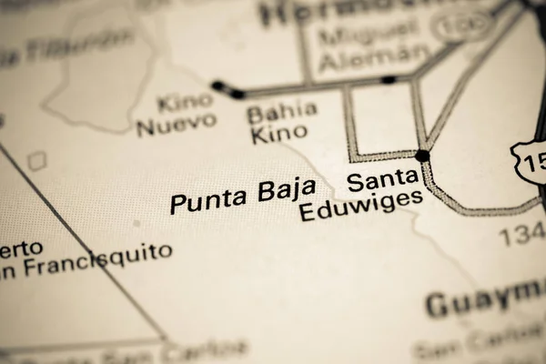 Punta Baja Mexiko Mapě — Stock fotografie