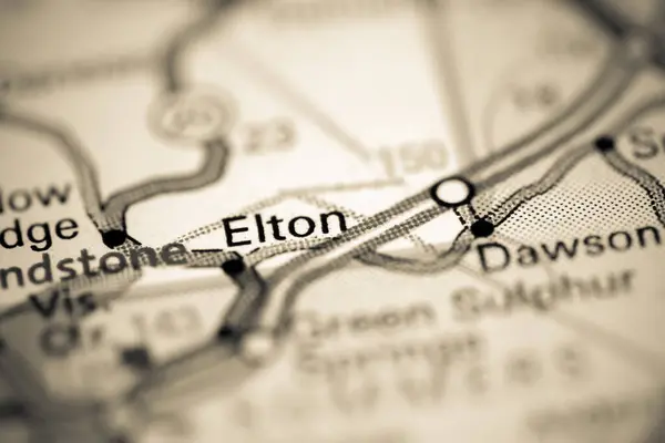 エルトン ウェストバージニア州 地理地図上のアメリカ — ストック写真