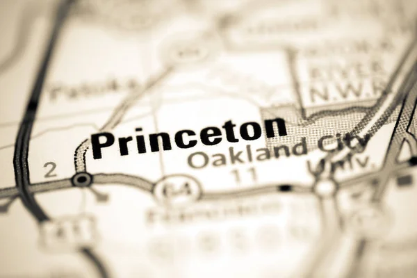 Princeton Indiana Usa Auf Einer Geografischen Karte — Stockfoto