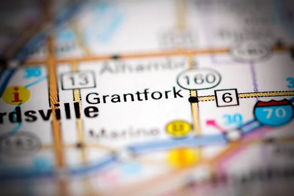 Grantfork Illinois Eua Sobre Mapa Geografia — Fotografia de Stock