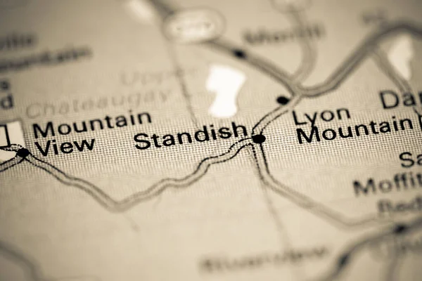 Standish New York Usa Mapě — Stock fotografie