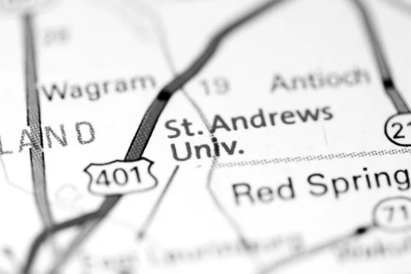 セント アンドリュース大学 ノースカロライナ州 地図上のアメリカ — ストック写真
