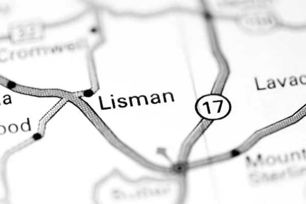 Lisman Alabama Usa Auf Einer Karte — Stockfoto