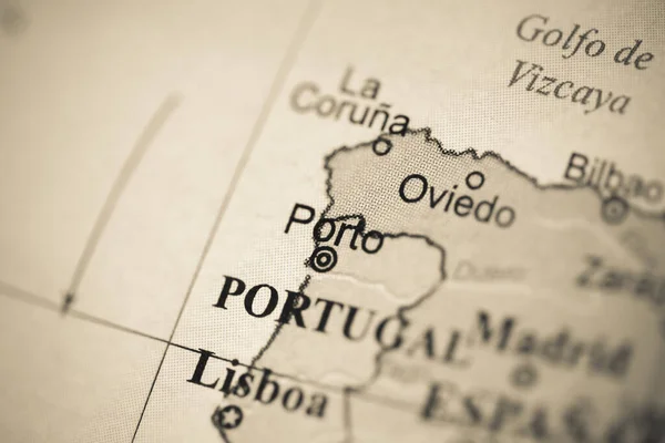 포르투 지도에 나오는 — 스톡 사진