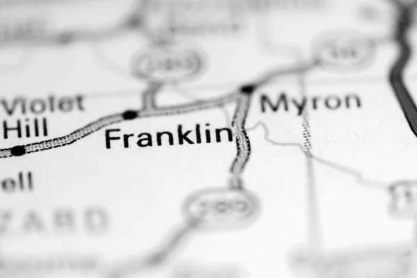 Franklin Arkansas Eeuu Mapa Geográfico —  Fotos de Stock