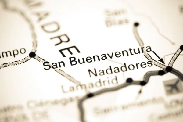 San Buenaventura México Sobre Mapa — Fotografia de Stock