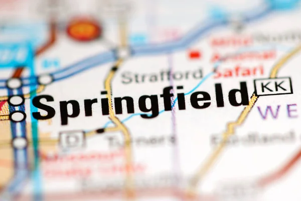 Springfield Missouri Usa Mapě Geografie — Stock fotografie