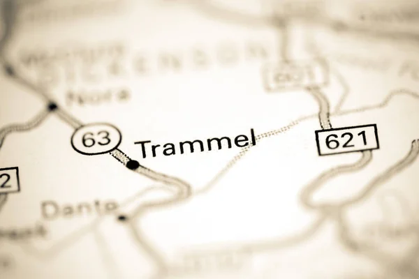 Trammel Virginia Usa Auf Einer Geografischen Karte — Stockfoto