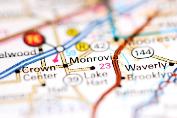 Monrovia Indiana Eeuu Mapa Geográfico — Foto de Stock