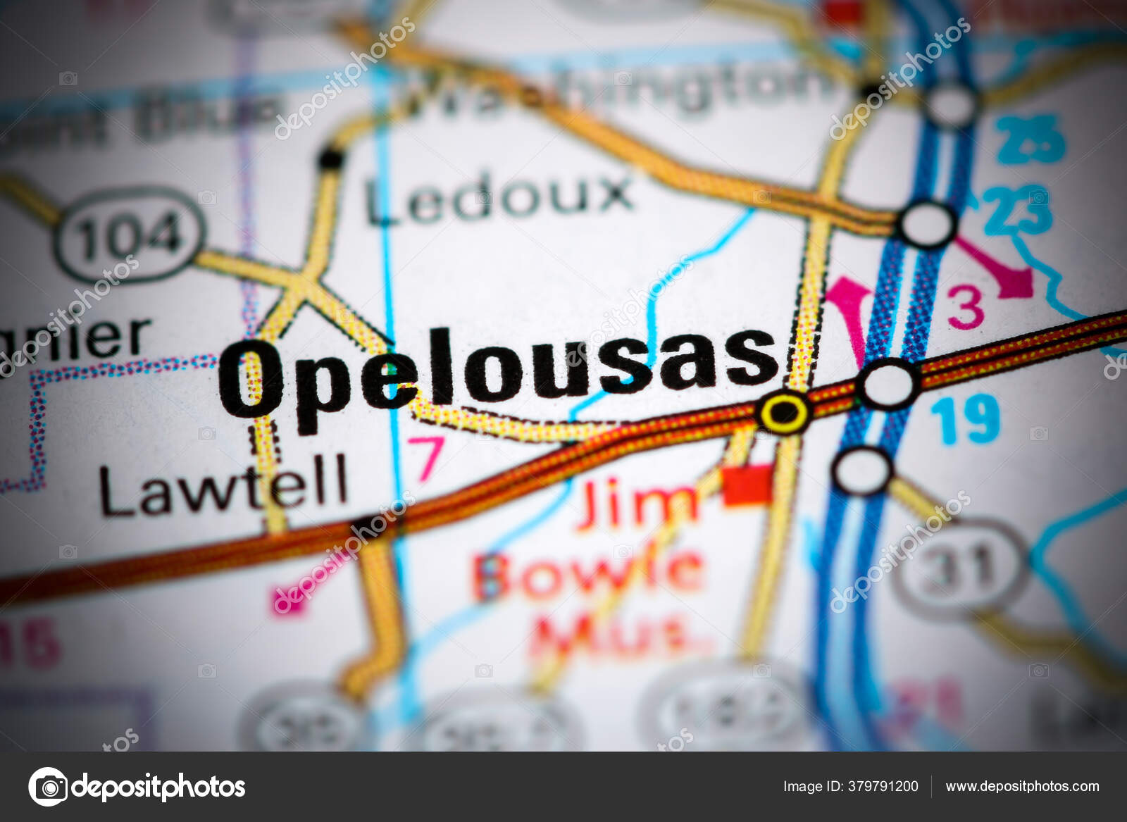 Opelousas Louisiana Usa Map — Stock Photo © aliceinwonderland2020