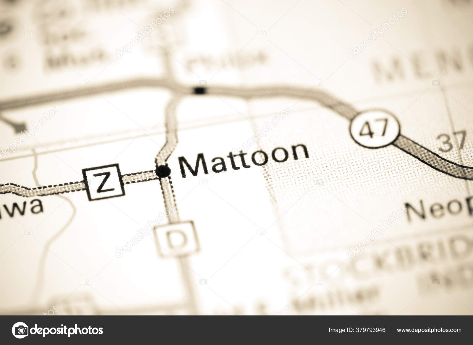 Mattoon Wisconsin Usa Map — Stock Photo © aliceinwonderland2020 379793946