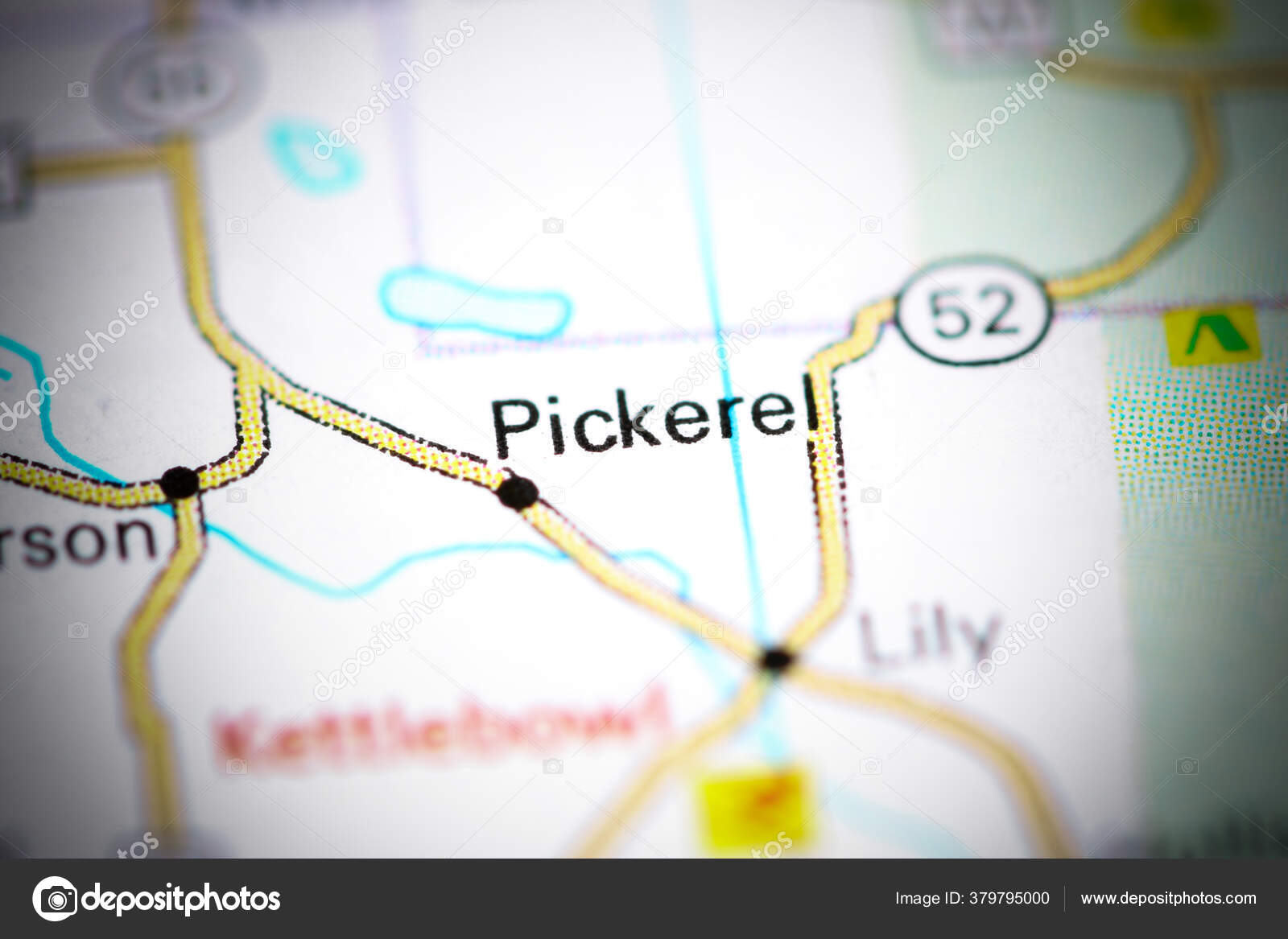 Pickerel Wisconsin Usa Map — Stock Photo © aliceinwonderland2020 379795000