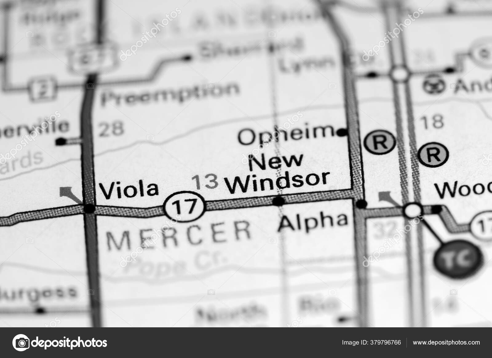 New Windsor Illinois Usa Map — Stock Photo © aliceinwonderland2020