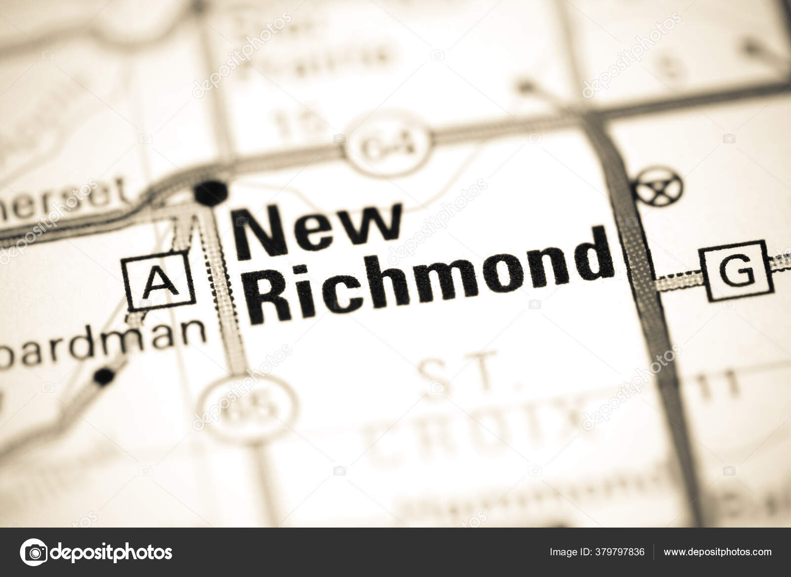 New Richmond Wisconsin Usa Map — Stock Photo © aliceinwonderland2020