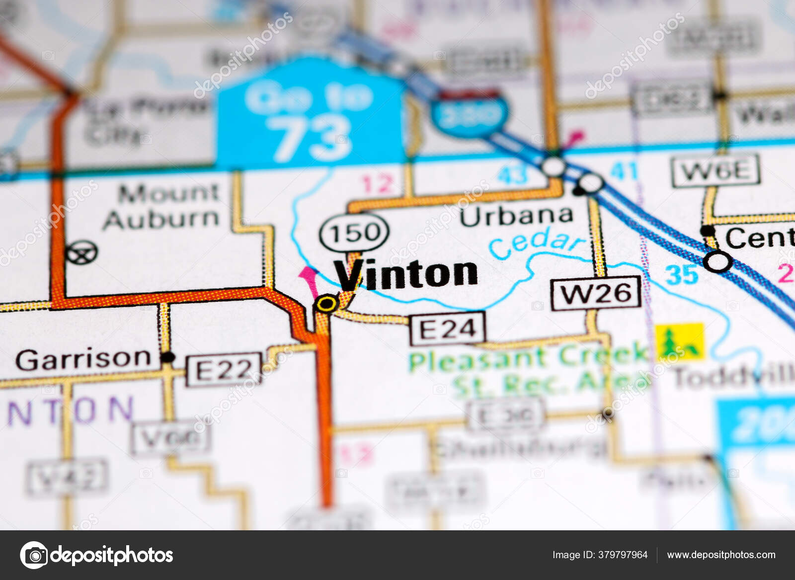 Vinton Iowa Usa Map — Stock Photo © aliceinwonderland2020 #379797964