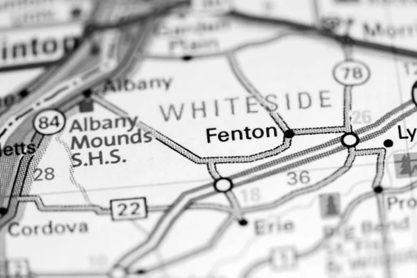 Fentone Illinois Usa Mapě — Stock fotografie