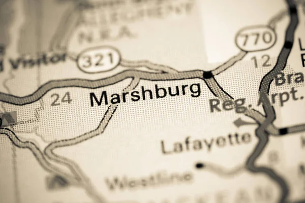 Marshburg Pensilvânia Eua Sobre Mapa — Fotografia de Stock