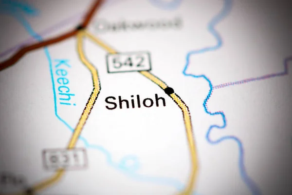 Shiloh Texas Stati Uniti Una Mappa — Foto Stock