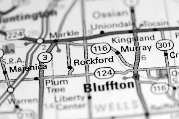 Rockford Indiana Eeuu Mapa —  Fotos de Stock