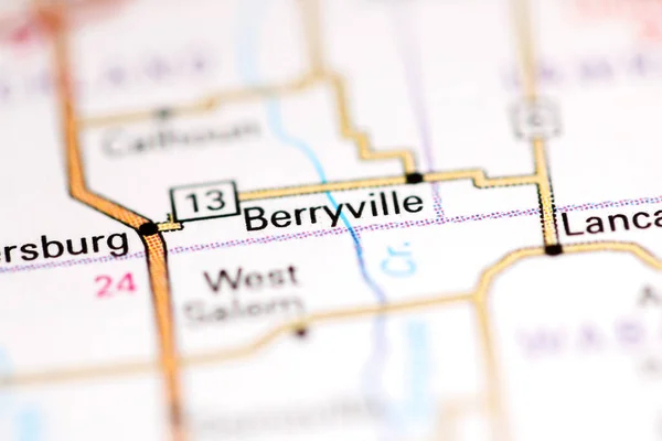 Berryville Ben Illinois Ban Usa Egy Földrajzi Térképen — Stock Fotó