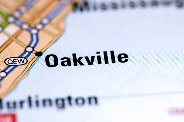 Oakville Canada Een Kaart — Stockfoto