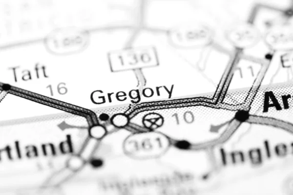 Gregory Texas Eeuu Mapa —  Fotos de Stock