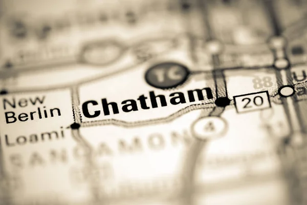 Chatham Illinois Eeuu Mapa Geográfico — Foto de Stock