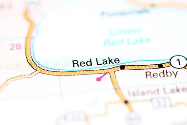 Kızıl Göl Minnesota Abd Haritada — Stok fotoğraf