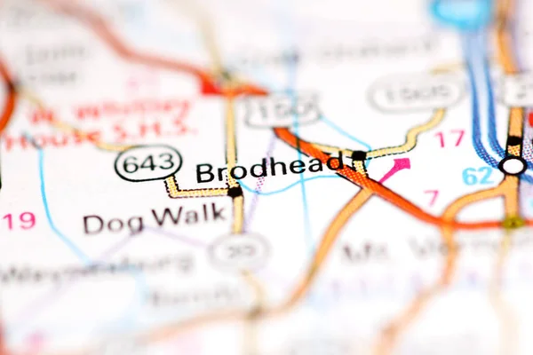 ブロッドヘッド ケンタッキー州 地理地図上のアメリカ — ストック写真