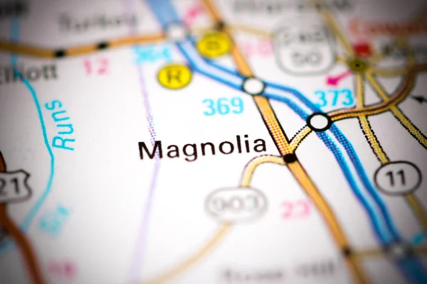Magnólia Vagyok Észak Karolina Usa Térképen — Stock Fotó