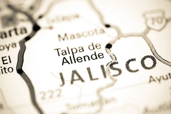 Talpa Allende México Mapa — Foto de Stock