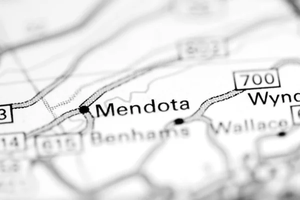 Mendota Virginie Usa Mapě Geografie — Stock fotografie